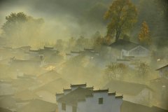 石城迷雾风景图片